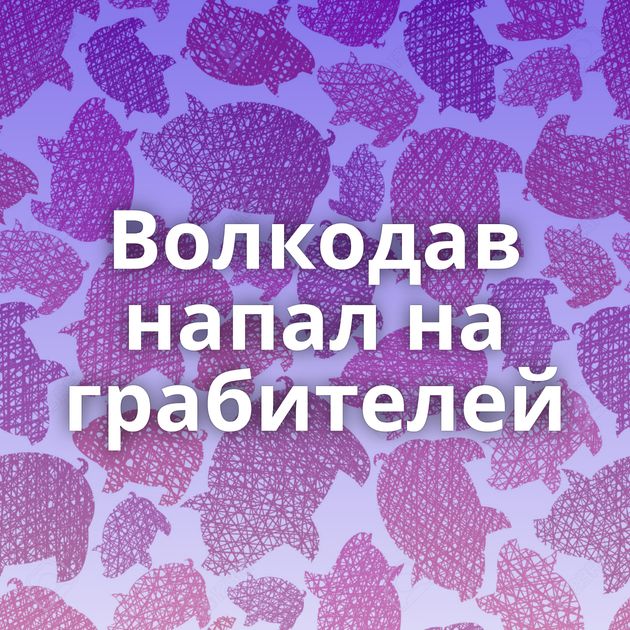 Волкодав напал на грабителей