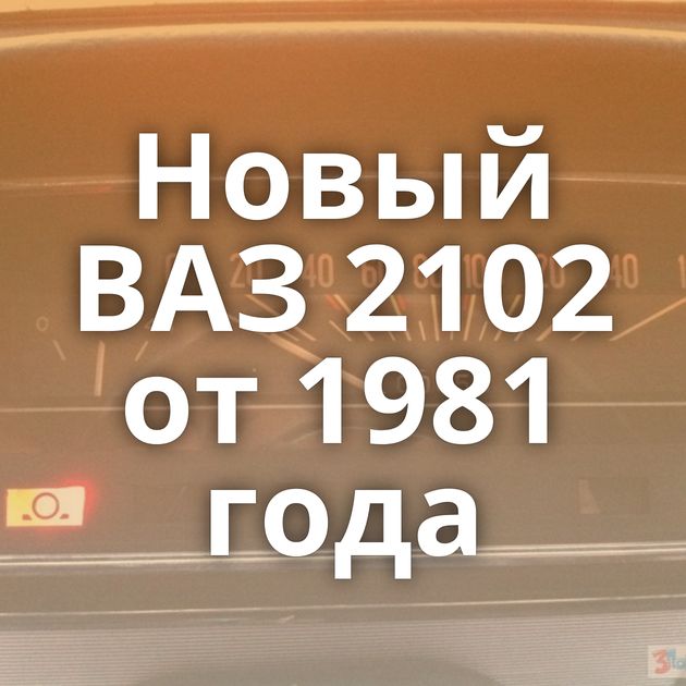 Новый ВАЗ 2102 от 1981 года