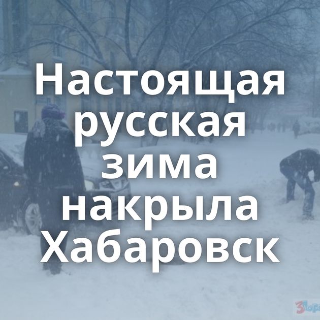 Настоящая русская зима накрыла Хабаровск