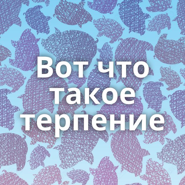 Вот что такое терпение