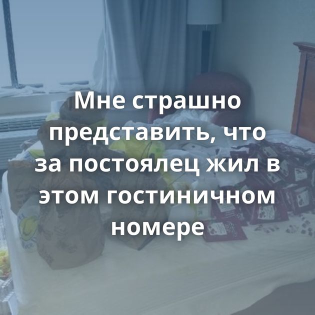 Мне страшно представить, что за постоялец жил в этом гостиничном номере