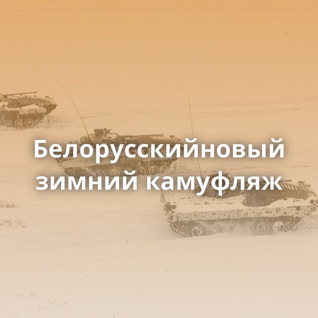 Белорусскийновый зимний камуфляж