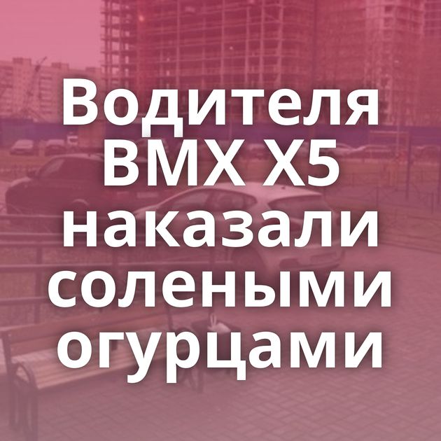 Водителя BMX X5 наказали солеными огурцами