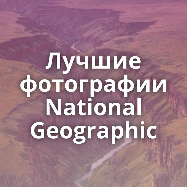 Лучшие фотографии National Geographic