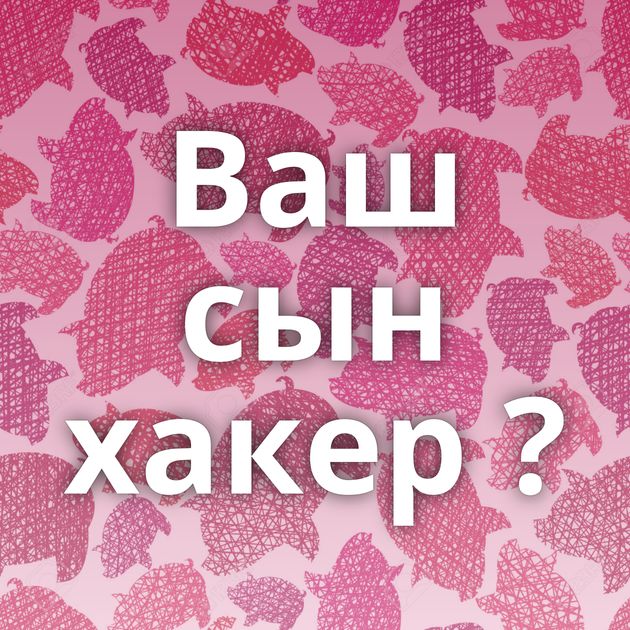 Ваш сын хакер ?