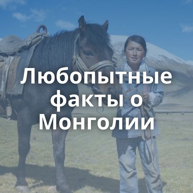 Любопытные факты о Монголии