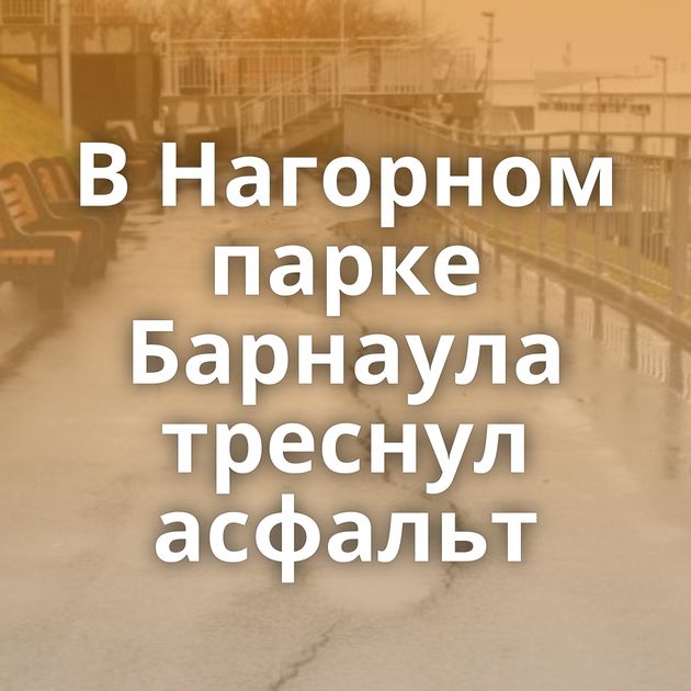 В Нагорном парке Барнаула треснул асфальт
