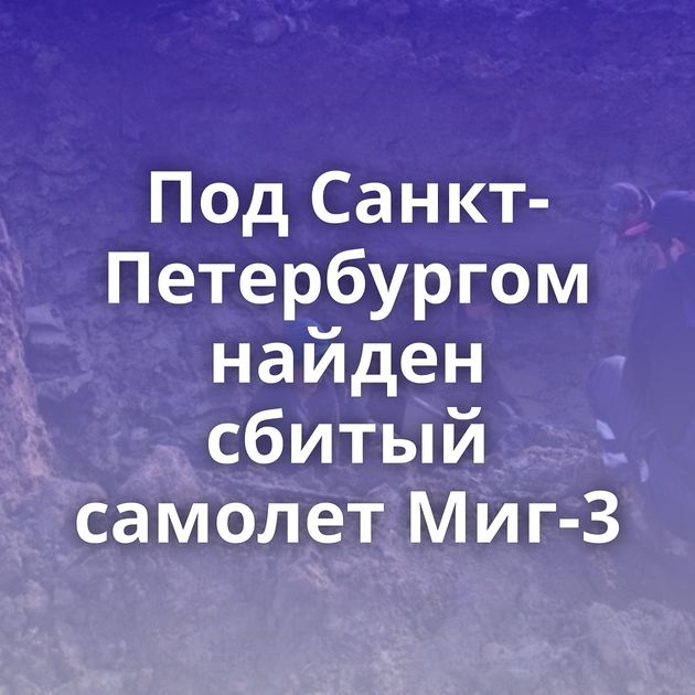Под Санкт-Петербургом найден сбитый самолет Миг-3