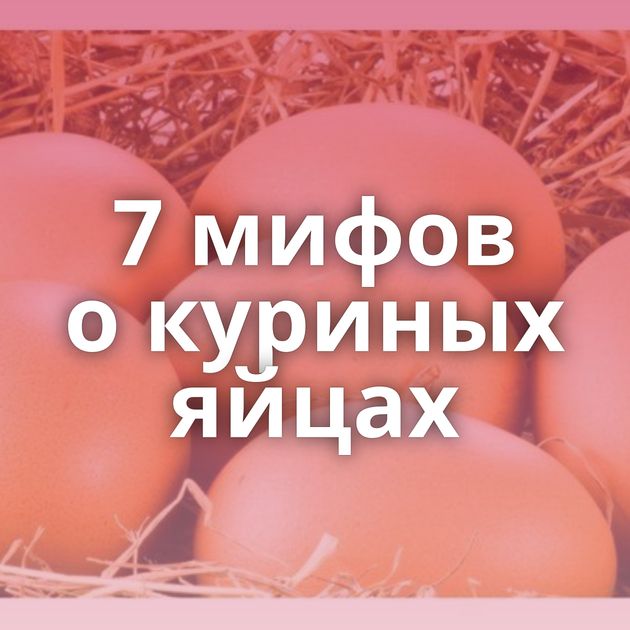 7 мифов о куриных яйцах