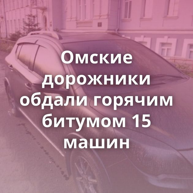 Омские дорожники обдали горячим битумом 15 машин
