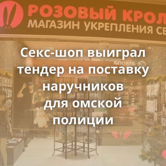 Секс-шоп выиграл тендер на поставку наручников для омской полиции