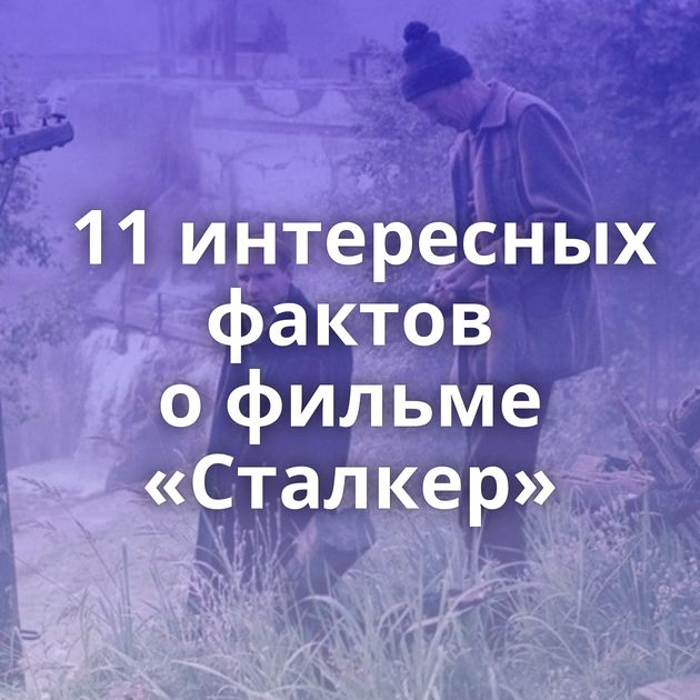 11 интересных фактов о фильме «Сталкер»