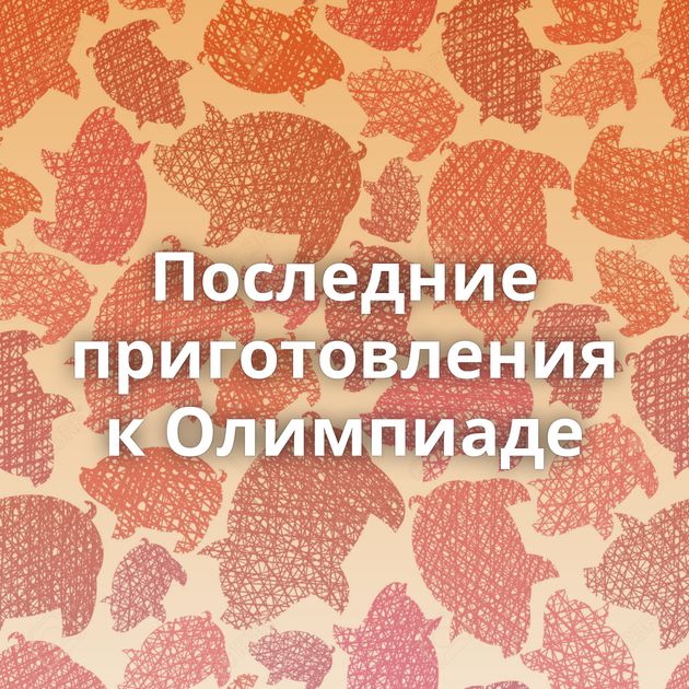 Последние приготовления к Олимпиаде