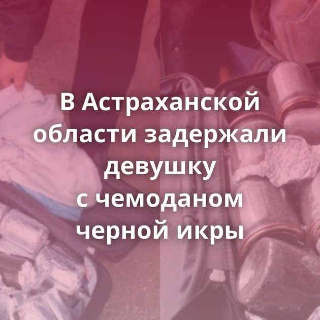 В Астраханской области задержали девушку с чемоданом черной икры
